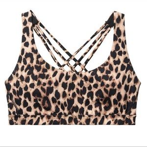 Victoria’s Secret Racer Back Leopard Print Sports Bra Medium